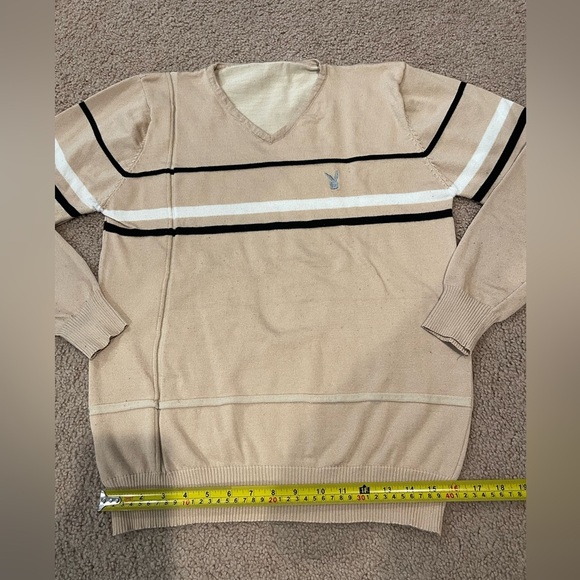 Korean Fashion Y2K knitted V-neck sweatshirt  Playboy Logo - Picture 5 of 8